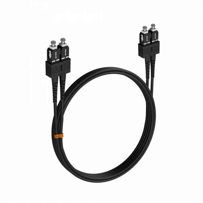 Шнур оптический NTSS PREMIUM dpc SC/UPC-SC/UPC 50/125 2.0мм 3м черный LSZH (патч-корд)