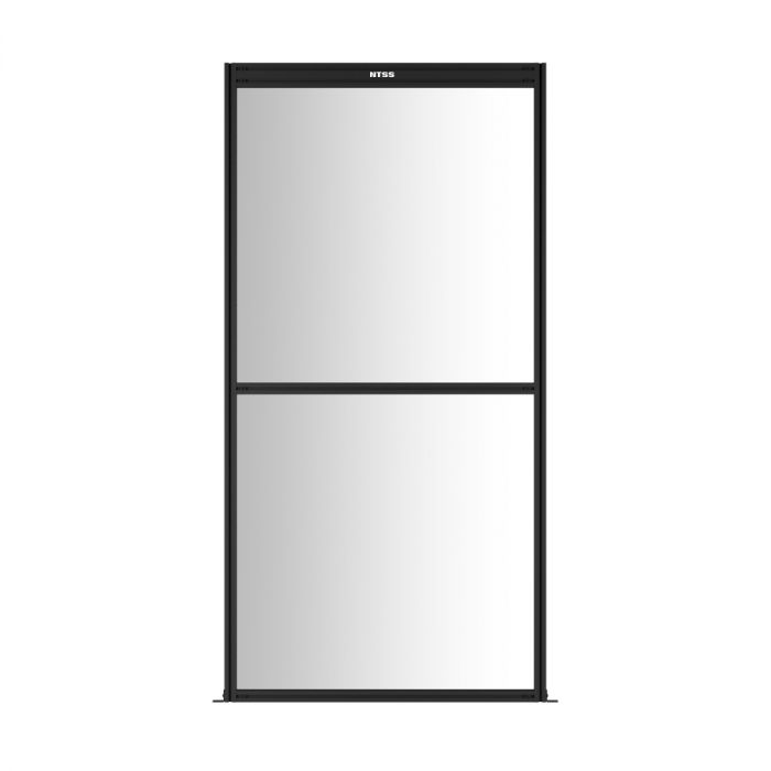 Заглушка торцевая системы изоляции NTSS, 42U, прозрачная, для коридора шириной 1000 мм, RAL 9005 чёрный