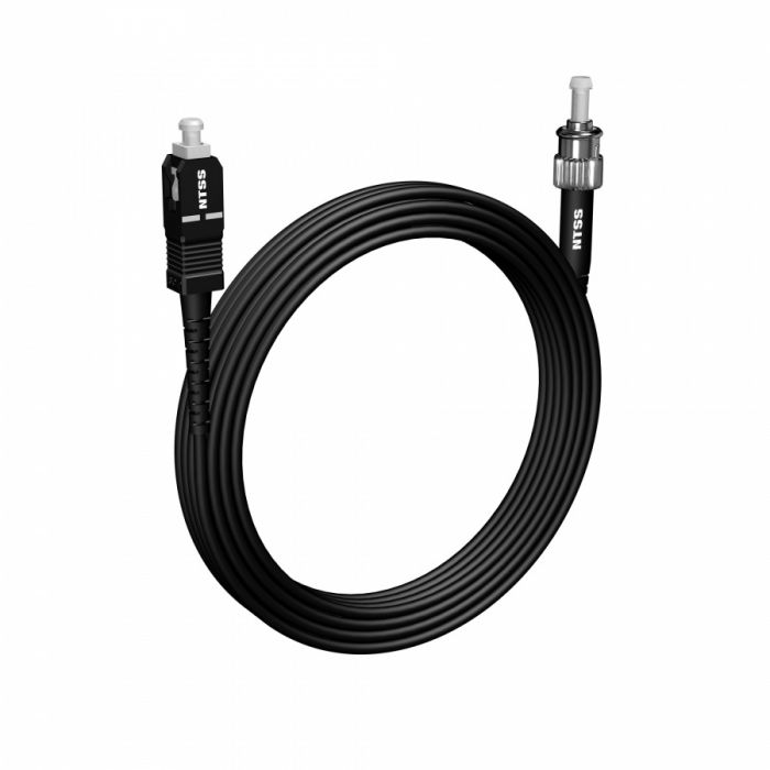 Шнур оптический NTSS PREMIUM spc SC/UPC-ST/UPC 9/125 3.0мм 20м черный LSZH (патч-корд)