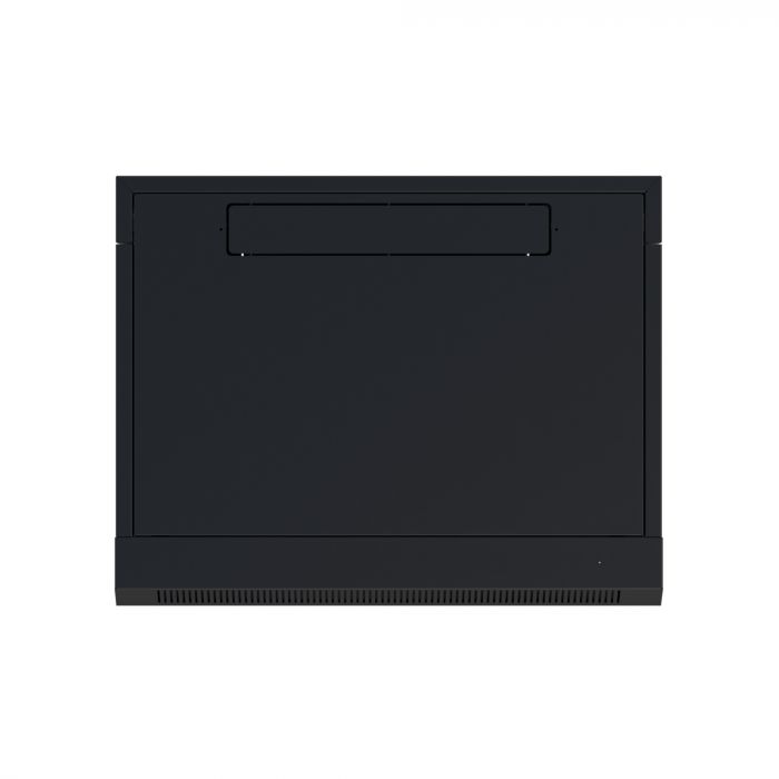 Шкаф настенный телекоммуникационный NTSS W 12U 600х600х635мм, 2 профиля 19, дверь стеклянная, боковые стенки съемные, задняя стенка, разобранный, черный RAL 9005