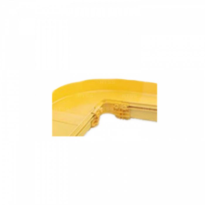 Уголок горизонтальный 90° оптического лотка NTSS 360*100 мм, желтый