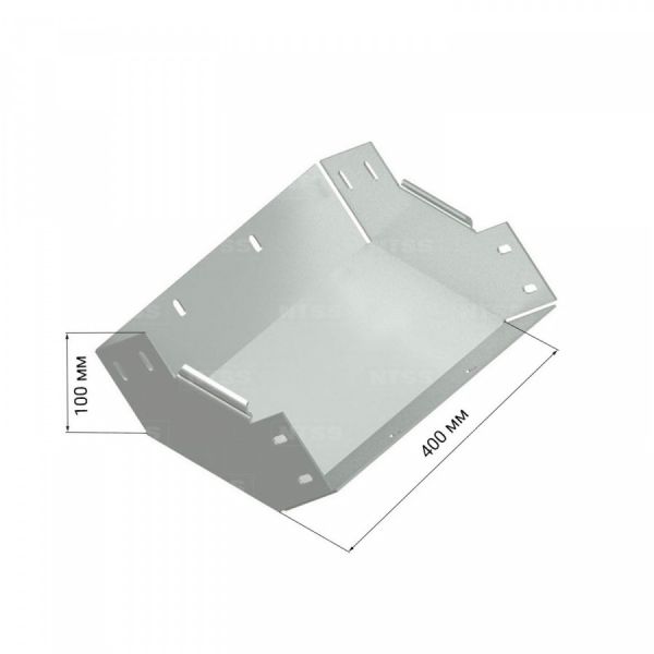 Вертикальный внутренний угол NTSS 90° 100х400, толщина 1,0 (с крышкой)
