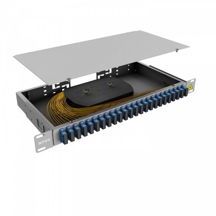 Кросс 19" NTSS PREMIUM, предсобранный 1U, 16 портов SC/UPC duplex, 9/125 мкм