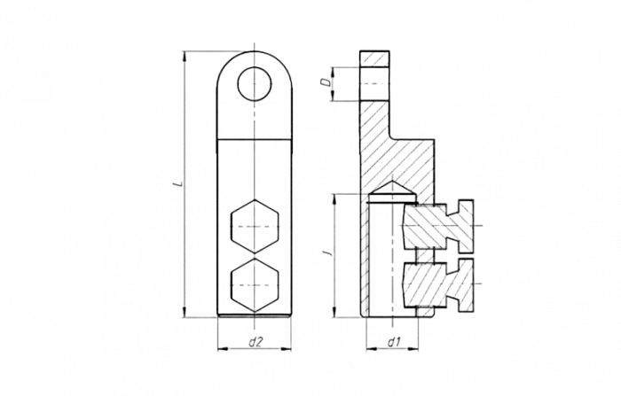 Наконечник болтовой 2НБ-3 (150-240 мм2)