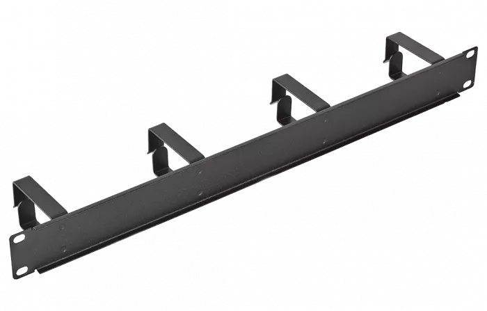 Органайзер кабельный горизонтальный 4 кольца ОКГ-19"-1U-Ч черный ССД