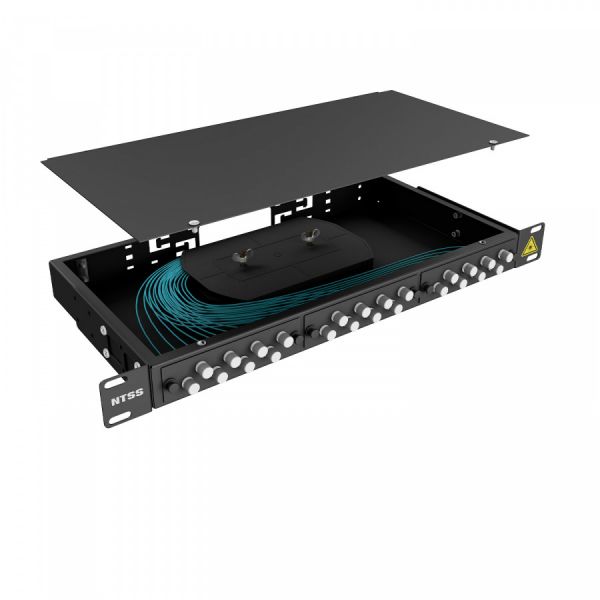 Кросс 19" NTSS PREMIUM, предсобранный 1U, 4 порта FC/UPC, 50/125 мкм OM3, черный