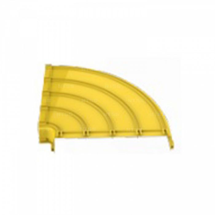 Уголок горизонтальный 90° оптического лотка NTSS 600*100 мм, желтый