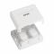 Настенная коробка NTSS PREMIUM для розеточных модулей типа Keystone 2xRJ45 со шторками белый