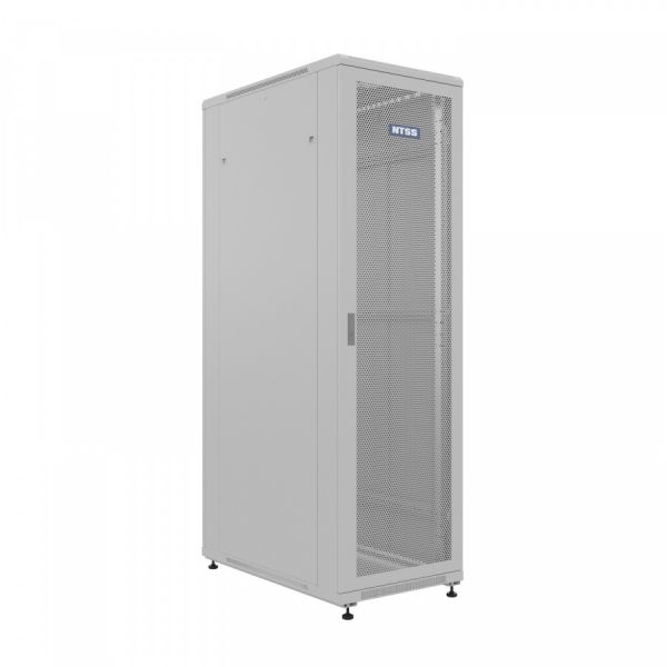 Шкаф напольный универсальный серверный NTSS R 47U 800х1200мм, 4 профиля 19, двери перфорированная и перфорированная двухстворчатая, боковые стенки съемные, регулируемые опоры, разобранный, серый RAL 7035