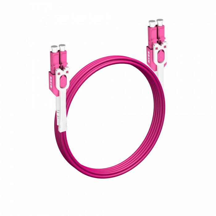 Шнур оптический NTSS PREMIUM dpc Push Pull Tabs UniBoot LCpptub/UPC-LCpptub/UPC 50/125 ОМ4 2.0мм, 10м LSZH (патч-корд)