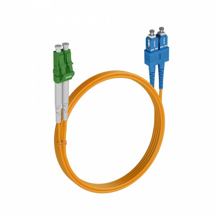 Шнур оптический NTSS dpc LC/APC-SC/UPC 9/125 3.0мм 2м LSZH (патч-корд)