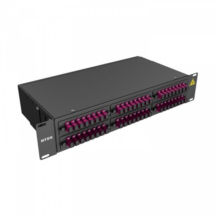 Кросс 19" NTSS PREMIUM, предсобранный 2U, 32 порта SC/UPC, 50/125 мкм OM4, черный