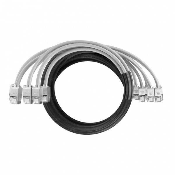 Кабельная сборка NTSS PREMIUM 6pc, FTP CAT5e, оконцована разъемами KEYSTONE RJ45 FTP CAT5e, заделка в чулке, вывод 0.6м, длина 8м, LSZH, серый