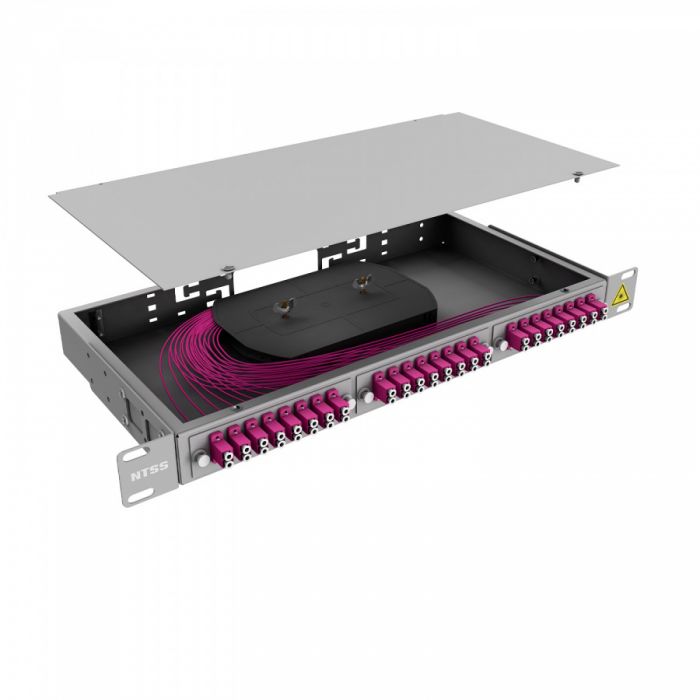 Кросс 19" NTSS PREMIUM, предсобранный 1U, 4 порта LC/UPC duplex, 50/125 мкм OM4
