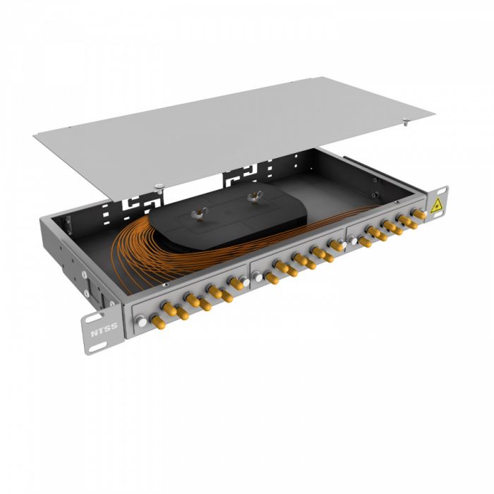 Кросс 19" NTSS PREMIUM, предсобранный 1U, 20 портов ST/UPC, 62.5/125 мкм