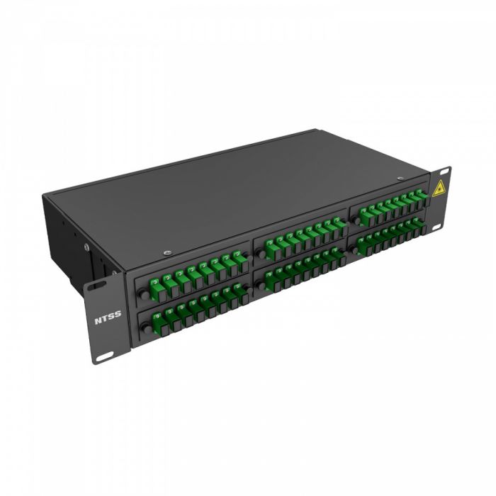 Кросс 19" NTSS PREMIUM, предсобранный 2U, 32 порта SC/APC, 9/125 мкм, черный
