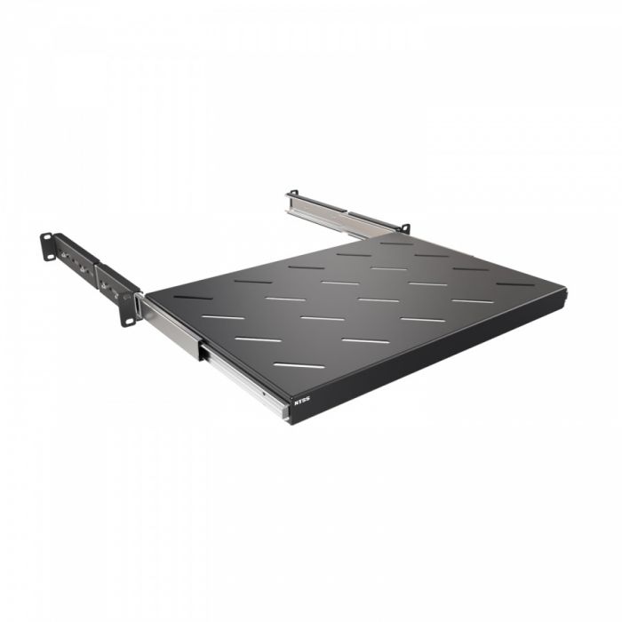 Полка выдвижная NTSS глубина 300мм, крепление 19 1U, для шкафов глубиной 600мм, черный RAL 9005