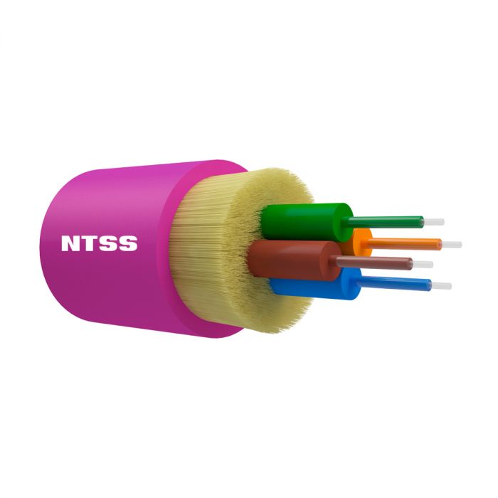 Оптический кабель внутренний NTSS 4 волокна OM4, 50/125, LSZH, маджента
