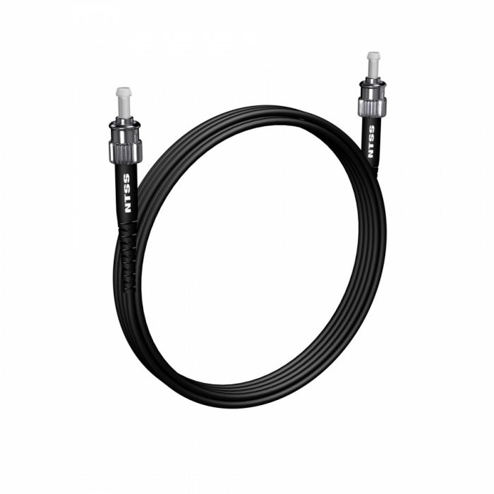 Шнур оптический NTSS PREMIUM spc ST/UPC-ST/UPC 9/125 2.0мм 3м черный LSZH (патч-корд)