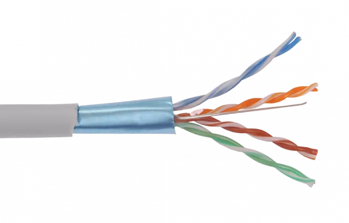 LC1-C5E04-311 ITK Кабель связи витая пара F/UTP, кат.5E 4x2х24AWG solid, PVC, 305м, серый