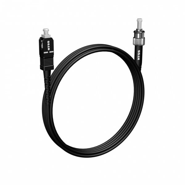 Шнур оптический NTSS spc SC/UPC-ST/UPC 9/125 3.0мм 4м черный LSZH (патч-корд)