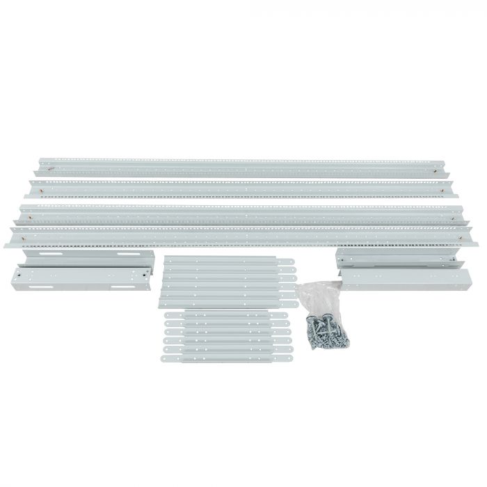 Стойка серверная NTSS OR двухрамная 24U 600-1000мм, комплект ножек, серый RAL 7035