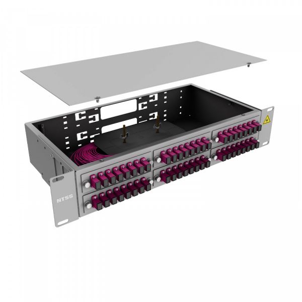 Кросс 19" NTSS PREMIUM, предсобранный 2U, 32 порта SC/UPC, 50/125 мкм OM4