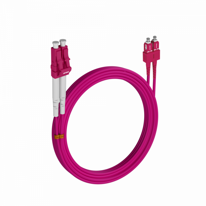 Шнур оптический NTSS dpc LC/UPC-SC/UPC 50/125 OM4 3.0мм 20м LSZH (патч-корд)