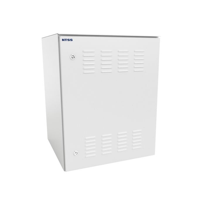 Шкаф настенный климатический NTSS WT 18U (ШхВхГ) 600x970x500 мм, 4 профиля 19, с обогревом 150W и вентиляцией, IP55, серый RAL 7035