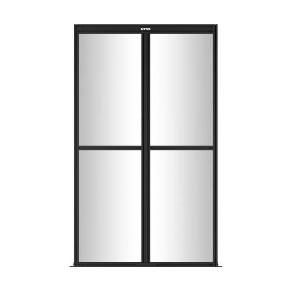 Заглушка торцевая системы изоляции NTSS, 42U, прозрачная, для коридора шириной 1200 мм, RAL 9005 чёрный