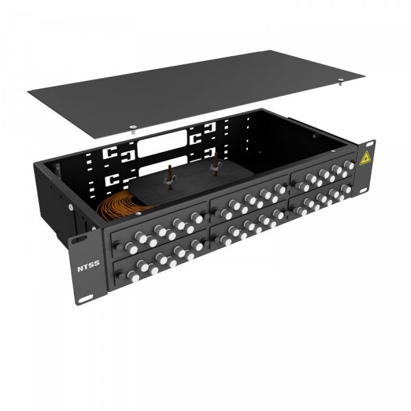 Кросс 19" NTSS PREMIUM, предсобранный 2U, 32 порта FC/UPC, 62.5/125 мкм, черный