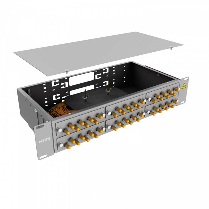 Кросс 19" NTSS PREMIUM, предсобранный 2U, 32 порта ST/UPC, 62.5/125 мкм