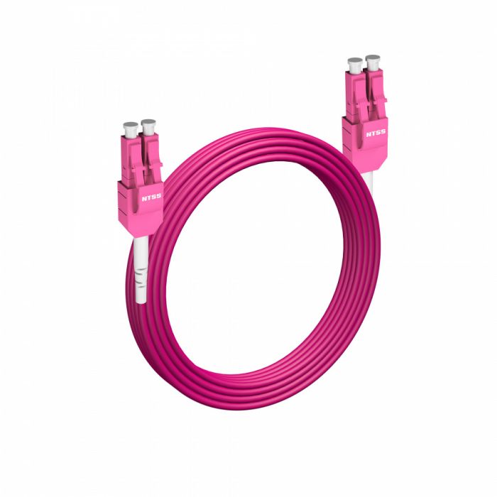 Шнур оптический NTSS PREMIUM dpc UniBoot Lcub/UPC-LCub/UPC 50/125 ОМ4 2.0мм 15м LSZH (патч-корд)