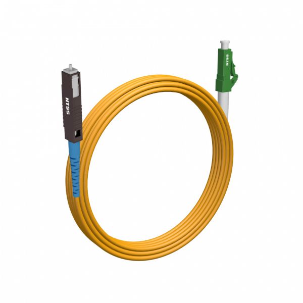 Шнур оптический NTSS spc MU/UPC-LC/APC 9/125 2.0мм 10м LSZH (патч-корд)