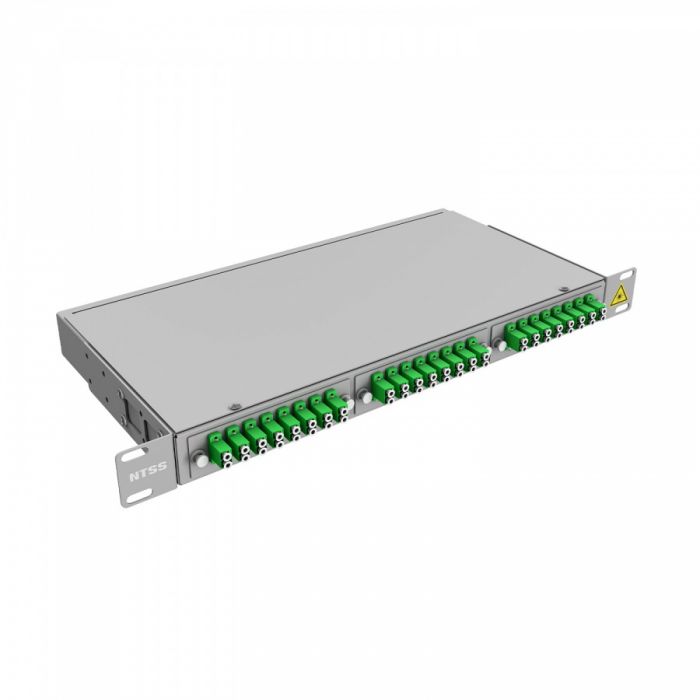 Кросс 19" NTSS PREMIUM, предсобранный 1U, 6 портов LC/APC duplex, 9/125 мкм