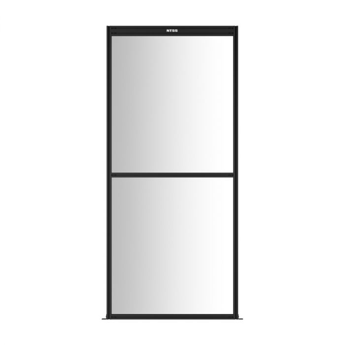 Заглушка торцевая системы изоляции NTSS, 48U, прозрачная, для коридора шириной 1000 мм, RAL 9005 чёрный