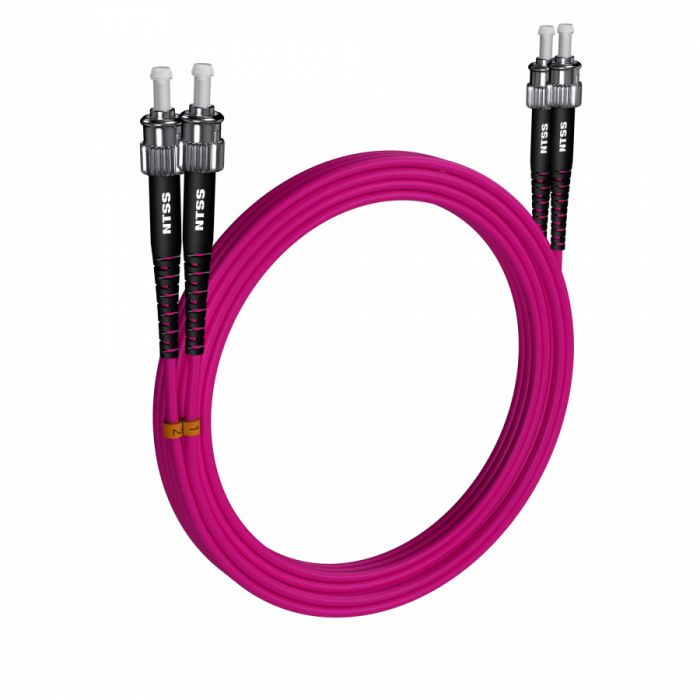 Шнур оптический NTSS dpc ST/UPC-ST/UPC 50/125 OM4 3.0мм 15м LSZH (патч-корд)