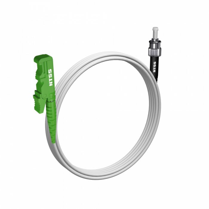 Шнур оптический NTSS spc E2000/APC-ST/UPC 9/125 G.657A1 3.0мм 3м LSZH (патч-корд)