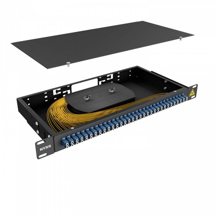 Кросс 19" NTSS PREMIUM, предсобранный 1U, 32 порта LC/UPC duplex, 9/125 мкм, черный