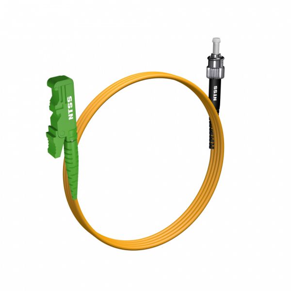Шнур оптический NTSS spc E2000/APC-ST/UPC 9/125 3.0мм 2м LSZH (патч-корд)