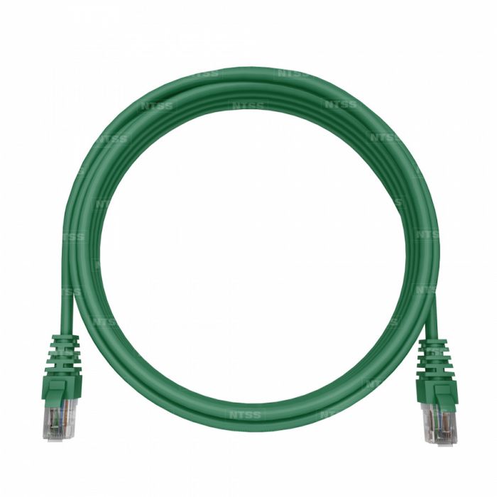 Патч-корд NTSS PREMIUM 2xRJ45/8P8C, T568B UTP CAT5e LSZH 0,5 метра, зеленый