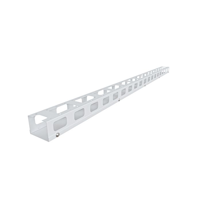 Органайзер кабельный вертикальный NTSS 42U с крышкой, ширина 100мм, для шкафов серии R шириной 800мм, серый RAL 7035