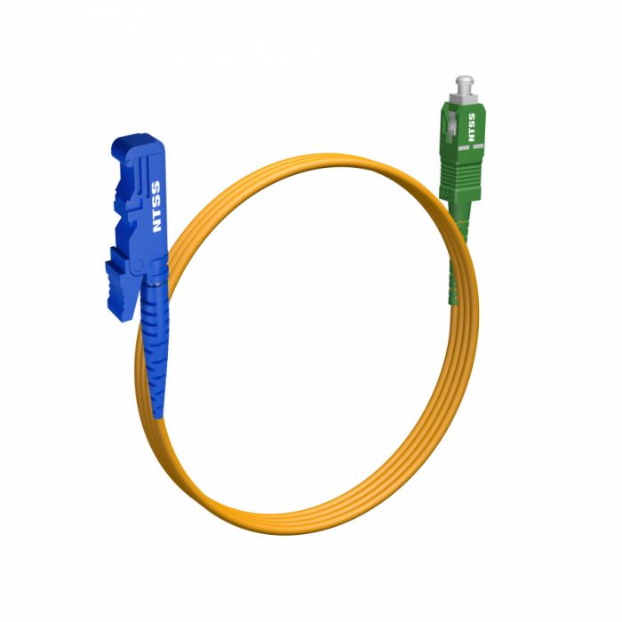 Шнур оптический NTSS spc E2000/UPC-SC/APC 9/125 3.0мм 1м LSZH (патч-корд)
