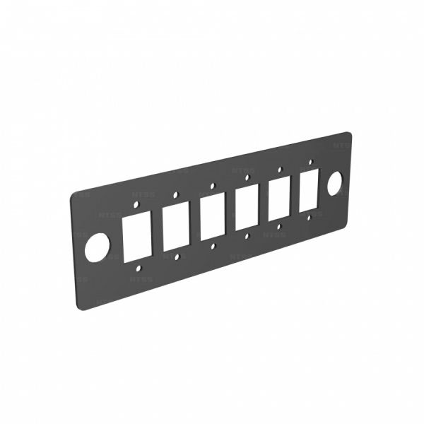 Сменная планка NTSS STANDART для оптических розеток 6 MPO без адаптеров для оптического кросса MPO