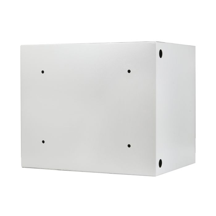 Шкаф настенный антивандальный распашной NTSS WAR 14U 600×500мм, 2 профиля 19, сварной, серый RAL 7035