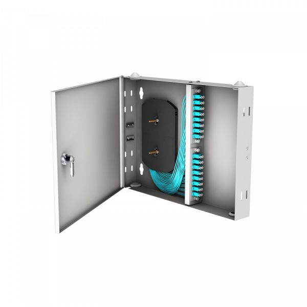 Кросс настенный NTSS PREMIUM, предсобранный, 12 портов LC/UPC duplex, 50/125 мкм OM3