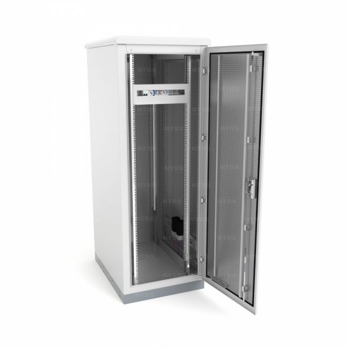 Шкаф напольный климатический NTSS RT 24U (ШхВхГ) 600x1440x600 мм, 4 профиля 19, с обогревом 250W, IP55, серый RAL 7035