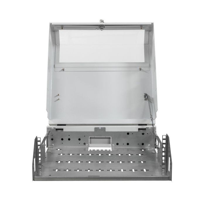 Шкаф настенный телекоммуникационный NTSS SOHO 19 5U: 3U+2U, собранный, серый RAL 7035