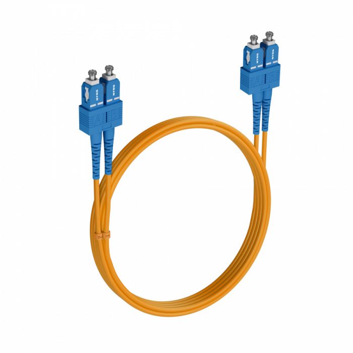 Армированный шнур оптический NTSS PREMIUM dpc SC/UPC-SC/UPC 9/125 3.0мм 10м LSZH (патч-корд)