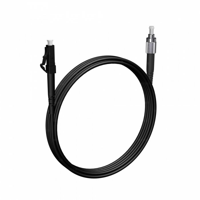 Шнур оптический NTSS spc LC/AРС-FC/UРС 9/125 3.0мм 3м черный LSZH (патч-корд)